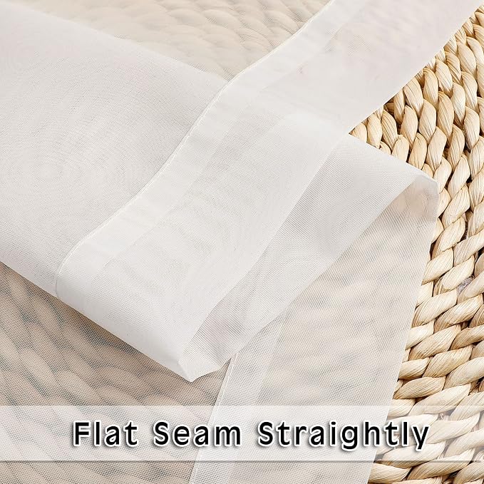 Ivory Sheer Curtains 63 Inches Long - Image 6