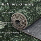 Schweek Green 6x9 Area Rug Non-Slip Washable Neutral Rugs - Image 5