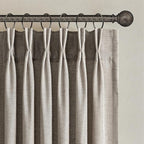 Topfinel Pinch Pleated Curtains 90 Inches Long 2 Panels Set, Burlywood Semi by Topfinel