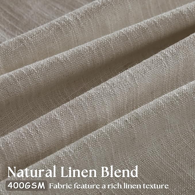 Extra Wide Curtains 90 Inches Long 60 Inch Width Burlywood Birch | Light - Image 2