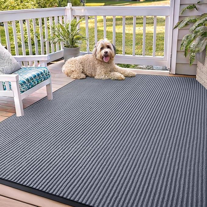 OLANLY Front Door Mat 71x47, Waterproof Heavy-Duty Indoor Outdoor Doormat | Ash by OLANLY