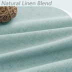 100% Blackout Linen Curtains 102 Inch Length 2 Panels Set - Image 3