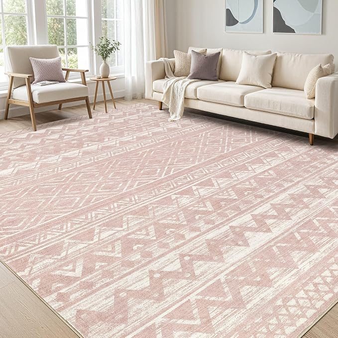 cotiled Boho 5x8 Area Rugs for Living Room: Soft Moroccan Washable Rug | Solve by COTILED
