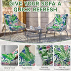 CALBODE 14 Pcs Stretch Sofa Chair Seat Cushion Covers, Tropical Plant | Washable - Image 4