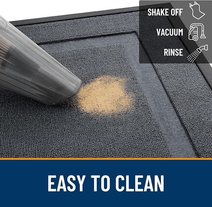 OLANLY Front Door Mat Outside 35x23, All-Season Heavy-Duty Rubber Doormat | - Image 5