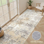LOONGRUG Runner Rug 2x8 Washable Non-Slip Kitchen Neutral Modern Rug | Abstract - Image 3