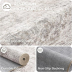 2'6 x 8' Runner Rug Non Slip, Washable Kitchen Rugs, Taupe | Neutral Rugs - Image 7