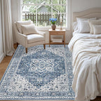 6x9 Area Rugs Living Room: Washable Vintage Rug - Image 4