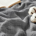 Bedsure 100% Cotton Muslin Blanket Queen Size by Unknown