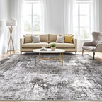 LOONGRUG 6x9 Area Rugs Washable Neutral Modern Abstract Living Room Rug | Soft - Image 5