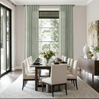 Desert Sage Linen Curtains for Living Room 98 Inches Long Light Filtering Semi - Image 8