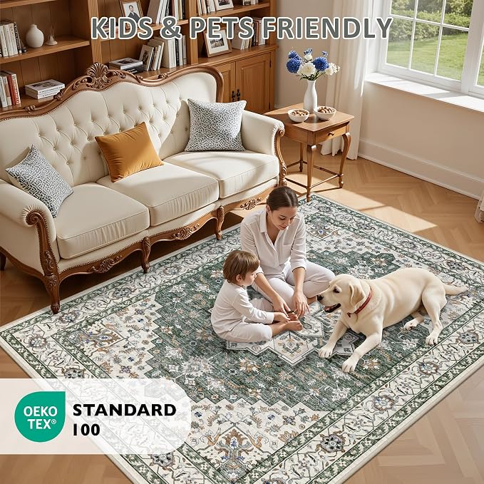 10x14 Area Rugs Living Room: Washable Rug - Image 8