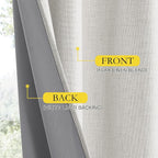 NICETOWN 100% Blackout Curtains 63 inches Long 2 Panels, Thermal Insulated - Image 5