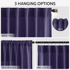 Purple Linen Curtains 72 Inch Long - Image 3