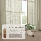 90 Inch Long Sheer Linen Curtains - Image 5