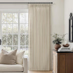 Extra Long 144 Inch Warm Beige Light Filtering Large Curtains - Image 6