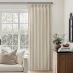 Custom Warm Beige Pinch Pleat Light Filtering Curtains 88 Inches Long - Image 7