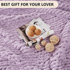 L'AGRATY Chunky Knit Throw Blanket - Image 7