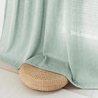 MYSKY HOME Semi Sheer Curtains for Bedroom, Kitchen Curtain Panels Cotton - Image 5