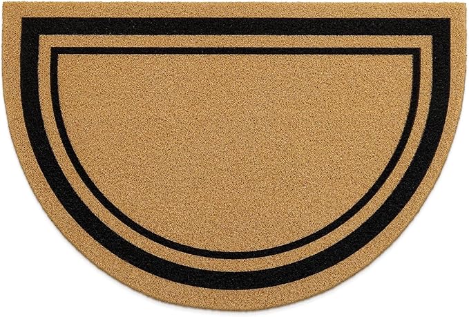 OLANLY Half Circle Front Door Mat, Low Profile Doormat, Stain and Fade Resistant by OLANLY