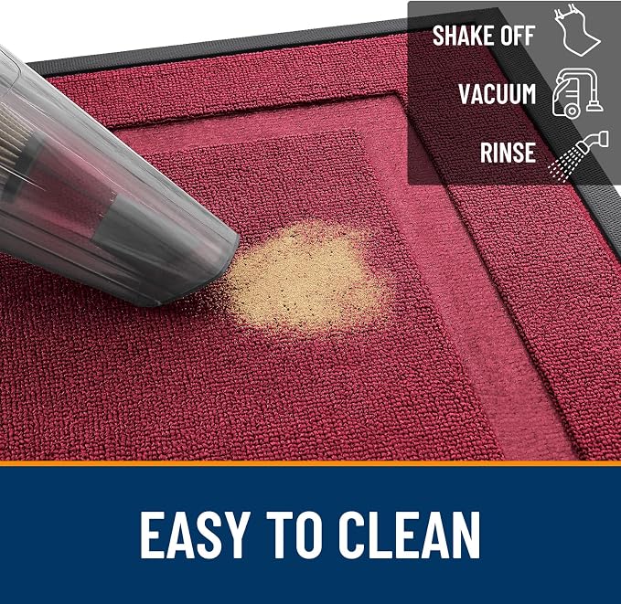 OLANLY Front Door Mat Outside 33x21, All-Season Heavy-Duty Rubber Doormat | - Image 5