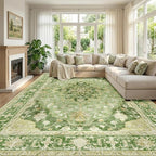 RELEANY Washable Area Rug, Large 10'x12', Water Repellent, Pet Friendly by RELEANY