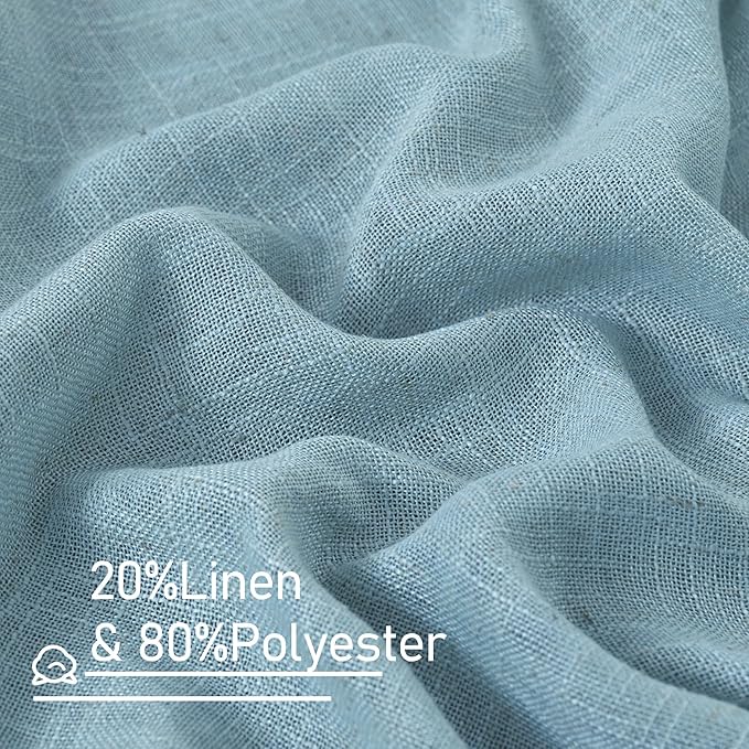 Semi Sheer Linen Curtains 45 Inches Long - Image 2