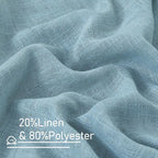 102 Inches Long Linen Curtains for Living Room Bedroom 2 Panels | Semi Sheer - Image 2