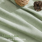 Mist Sage Linen Curtains 90 Inch Long 2 Panels Set - Image 5