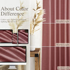 Canyon Rose Linen Curtains 72 Inch Length - Image 3