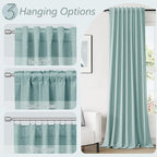 100% Blackout Linen Curtains 80 Inch Length 2 Panels Set - Image 6