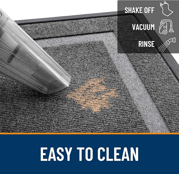 OLANLY Front Door Mat Outside 29.5x17, All-Season Heavy-Duty Rubber Doormat | - Image 7