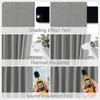 100% Blackout Linen Curtains 80 Inch Length 2 Panels Set - Image 5