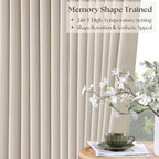 94 Inch Natural Blackout Linen Pinch Pleated Curtains 2 Panels | 100% Black Out - Image 4