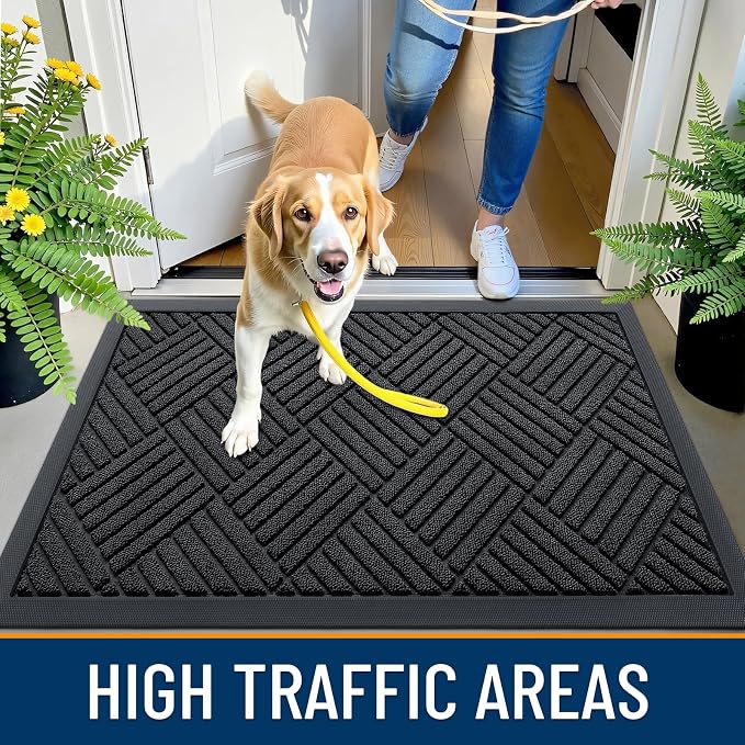 OLANLY Front Door Mat Outside Entrance 47x23, Waterproof Heavy-Duty Doormat | - Image 6
