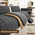 Velvet Couch Covers for Sectional Sofa Washable, Non-Slip L Shaped Sectional - Image 4