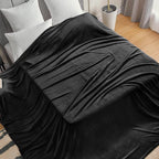 BEDELITE Fleece Blanket Soft Plush Oversized Bed Blanket Black 120"x120" | - Image 3