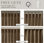 Dutch Cocoa Pinch Pleat Linen Curtains 96 Inches Long 60 Inch Wide 1 Panel | - Image 5
