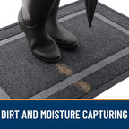 OLANLY Front Door Mat Outside 59x23, All-Season Heavy-Duty Rubber Doormat | Grey - Image 5