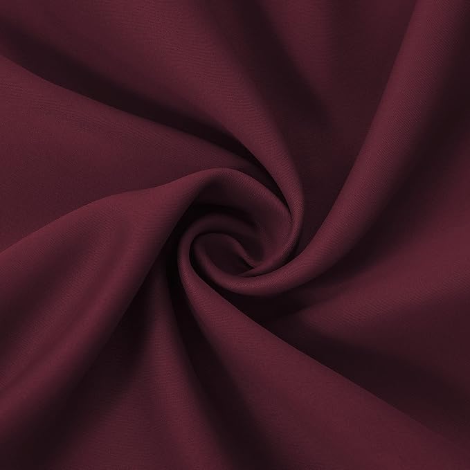 Burgundy Red Thermal Blackout Curtains/52 x 54 Inch/Set of 2 Panels Room - Image 5