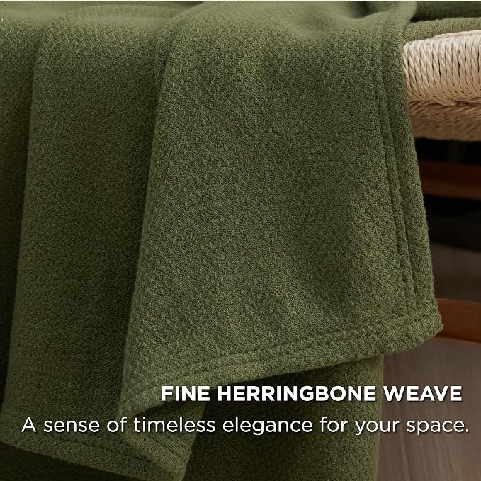Bedsure 100% Cotton Blanket Full Size - Image 3