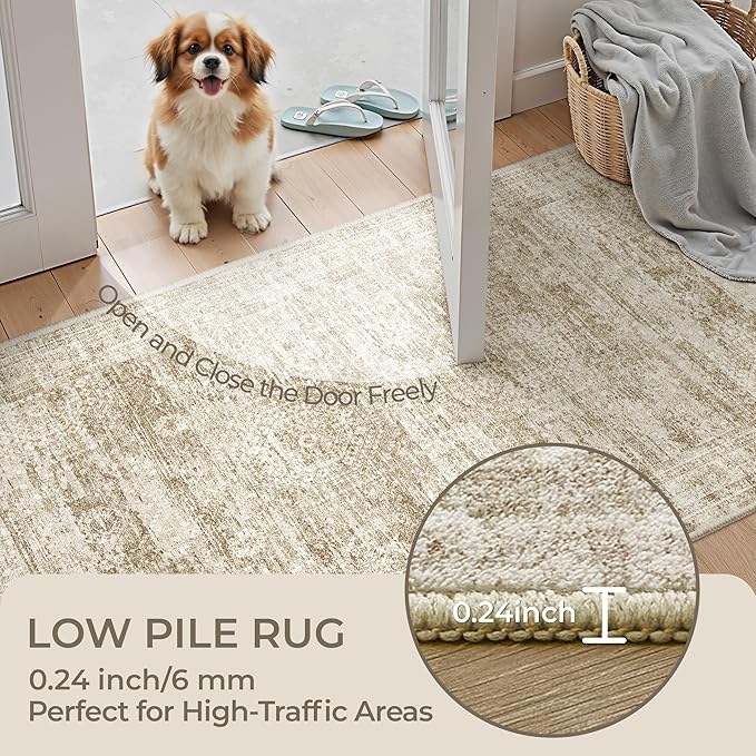 2x8 Runner Rug Non Slip, Washable Hallway Runner Rug, Nursery Room, Soft Runner - Image 6