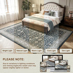 Washable 10x14 Area Rugs for LivingRoom Bedroom | Low Pile; Non Slip;Machine - Image 3