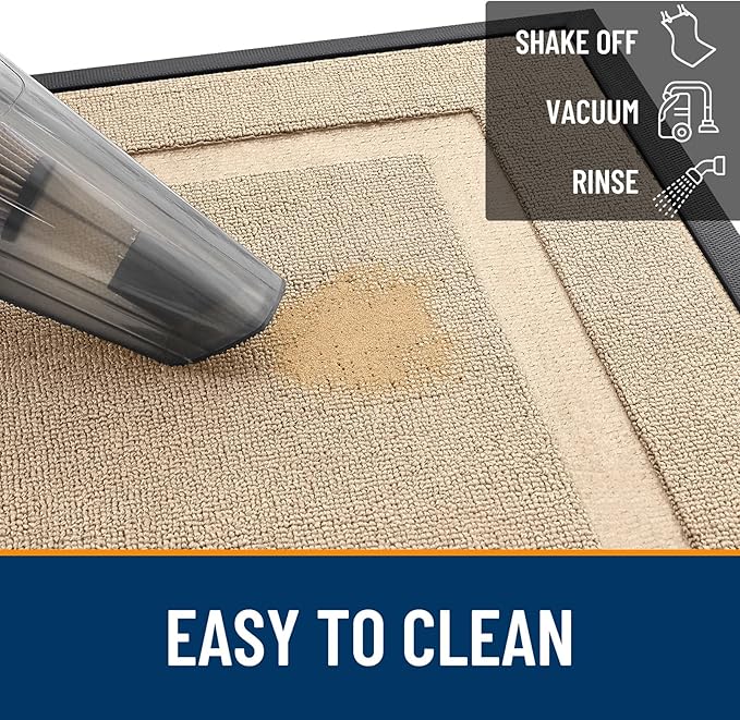 OLANLY Front Door Mat Outside 33x21, All-Season Heavy-Duty Rubber Doormat | - Image 5