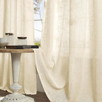 Semi Sheer Linen Curtains 95 inch Length - Image 8