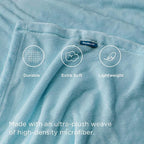 Bedsure GentleSoft Fleece Bed Blankets Queen Size River Blue - Image 4