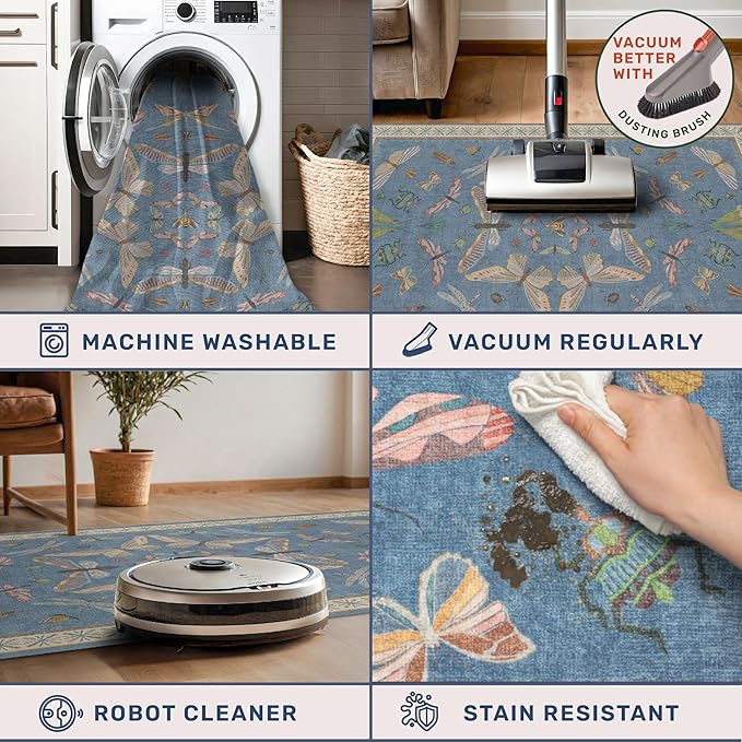 Washable 4x6 Small Rug for Living Room, Area Rug for Kitchen, Large Entryway - Image 4