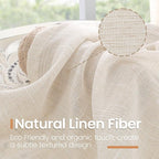 BGment Linen Curtains 90 Inch Lenth - Image 3