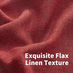 YoungsTex Burgundy Red Linen Curtains 63 Inch Length 2 Panels - Image 5