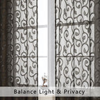 Furman Chocolate Sheer Curtains 96 inches Long - Image 3